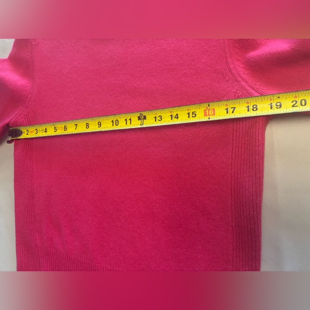 Tommy Hilfiger Womens Sweater Lambswool Angora Blend Sz L Pink Preppy Collegial - Picture 7 of 16